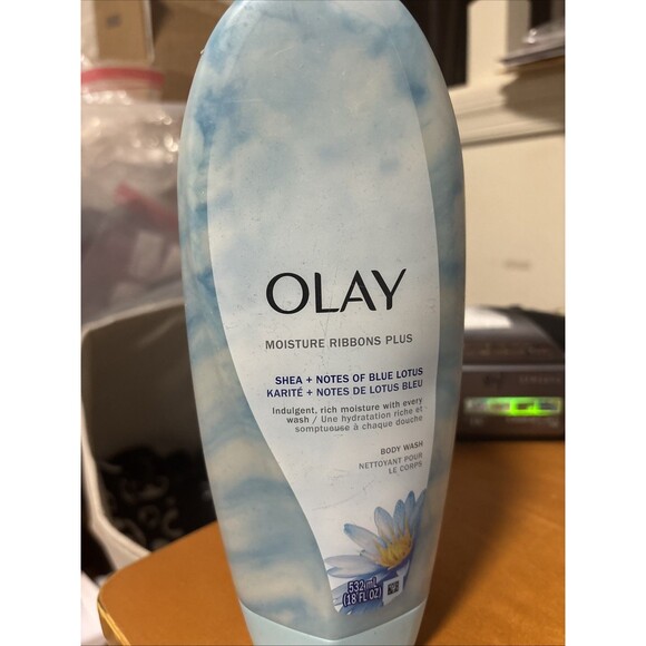 Olay Moisture Ribbons Women's Body Wash, Shea and Blue Lotus, 18 Fl Oz - Picture 1 of 5